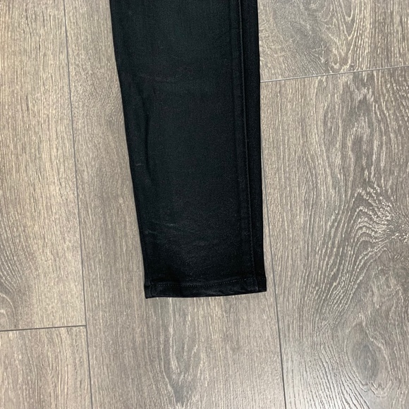 Paige Hoxton Ultra Skinny Jeans Button Fly Black Fog Luxe Coating High Waist - Picture 6 of 15